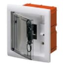 GEWISS - GEWGW40604 CENTRALINO PROTETTO - DA INCASSO - PORTA TRASPARENTE FUMÉ CON TELAIO ESTRAIBILE - 8 MODULI IP40