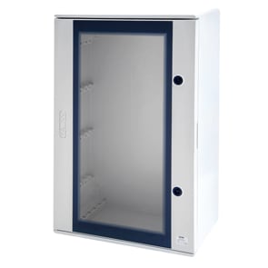 GEWISS - GEWGW46203F QUADRO POLIESTERE PORTA TRASPARENTE MUNITA DI SERRATURA - 405X500X200 - IP66 - GRIGIO RAL 7035