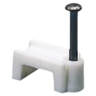 GEWISS - GEWGW50623 GRAFFETTA IN POLIMERO ANTIURTO CON CHIODO IN ACCIAIO TEMPERATO - PER CAVI LARGHEZZA 5-6MM - BIANCO