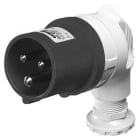 GEWISS - GEWGW60092 SPINA MOBILE A 90° - IP44 - 3P+N+T 16A 480-500V 50/60HZ - NERO - 7H - CABLAGGIO A VITE