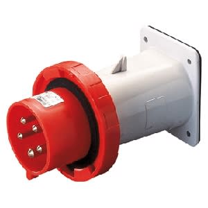 GEWISS - GEWGW60231 SPINA FISSA DA INCASSO DIRITTA - IP67 - 3P+N+T 16A 380-415V 50/60HZ - ROSSO - 6H - CABLAGGIO A VITE