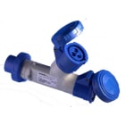 GEWISS - GEWGW64012 MOLTIPLICATORE MOBILE 2 USCITE IP67-SPINA 16A-2 PRESE 3P+N+T 230V 50/60HZ-BLU-9H