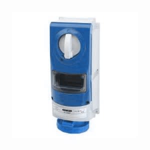 GEWISS - GEWGW66804 PRESA FISSA INTERBLOCCATA VERTICALE - SENZA FONDO - IMPIEGHI GRAVOSI - CON BASE PORTAFUSIBILI - 2P+T 16A 200-250V-50/60HZ 6H - IP66