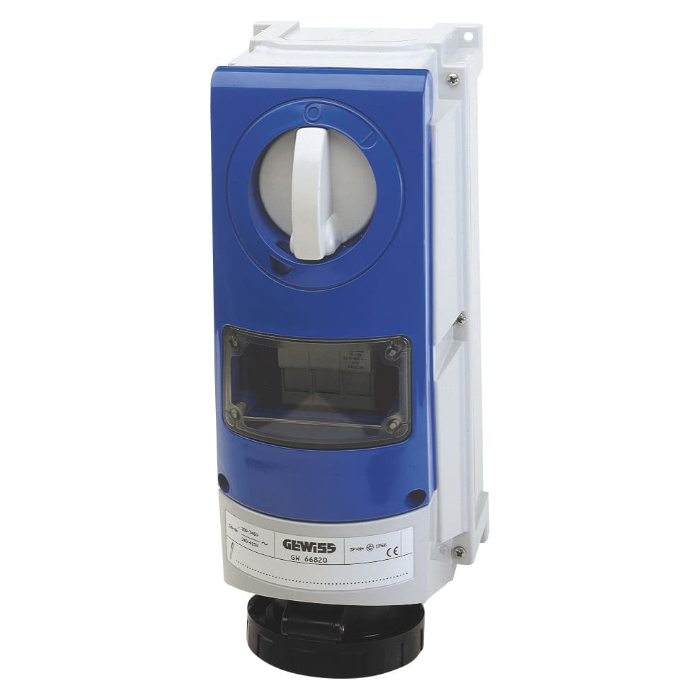 GEWISS - GEWGW66961 PRESA BL.IP66 C.F.3P+N+T 16A 500V 7H CBF