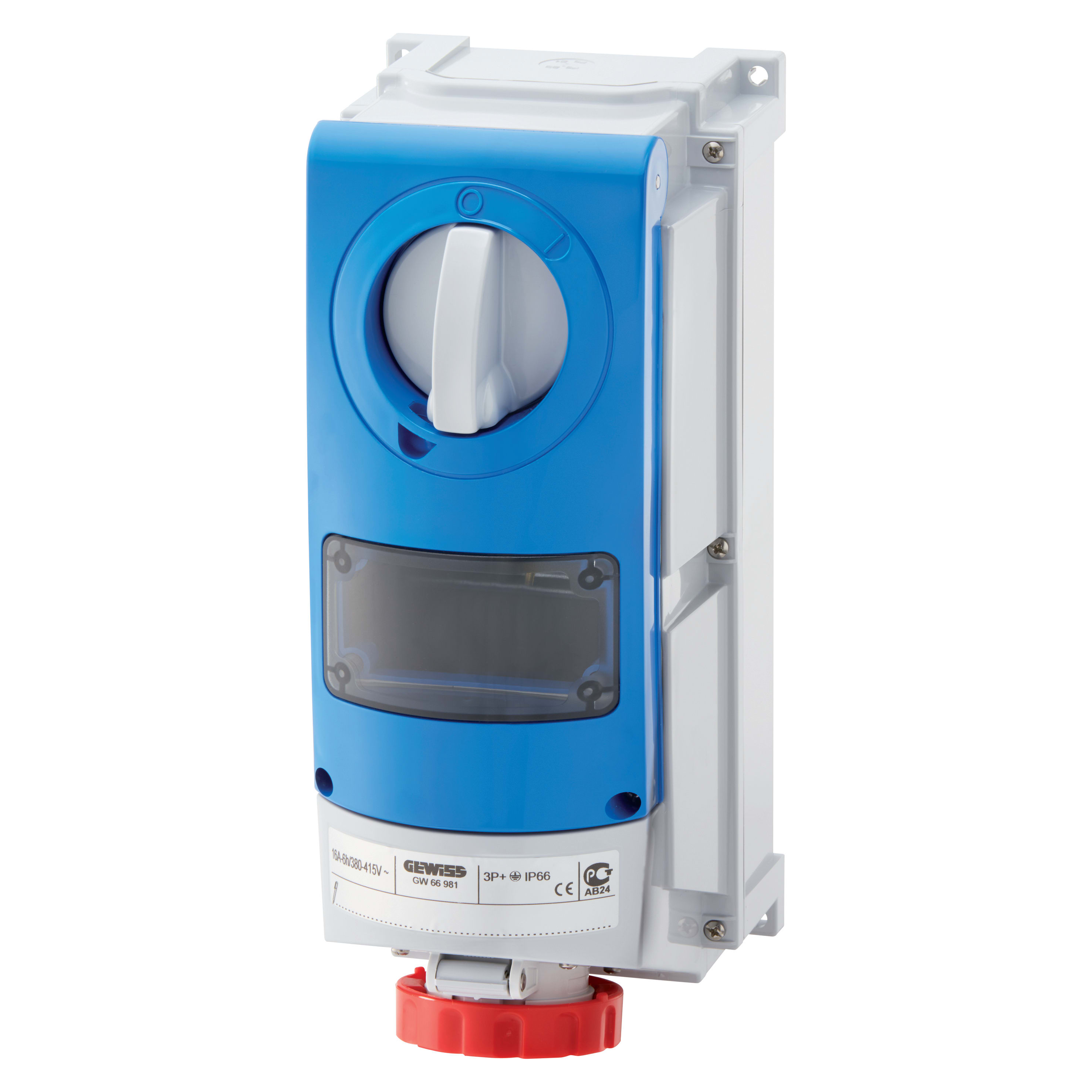 GEWISS - GEWGW66980 PRESA BL.IP66 C.F.2P+T 16A 400V 9H A.M