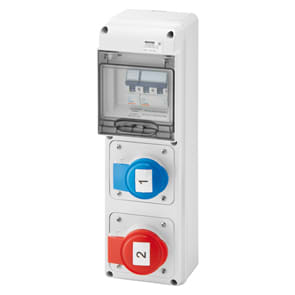 GEWISS - GEWGW68225N Q-DIN5 DBO 1PR.IEC309 1PR.CIV IP44/IP54