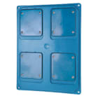GEWISS - GEWGW68747A PANNELLO 2 PR. INTERBL.COMP. IP44/55 AZZ