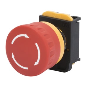 GEWISS - GEWGW74362 PULSANTE D'EMERGENZA A FUNGO FORMA TONDA - DIAMETRO 40MM - CON RITENUTA E CHIAVE - NON LUMINOSO