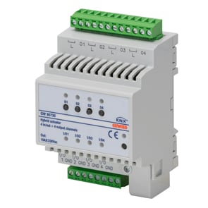 GEWISS - GEWGW90730 ATTUATORE ON/OFF - 4 CANALI - 10A - 4 INGRESSI UNIVERSALI - KNX - IP20 - 4 MODULI DIN