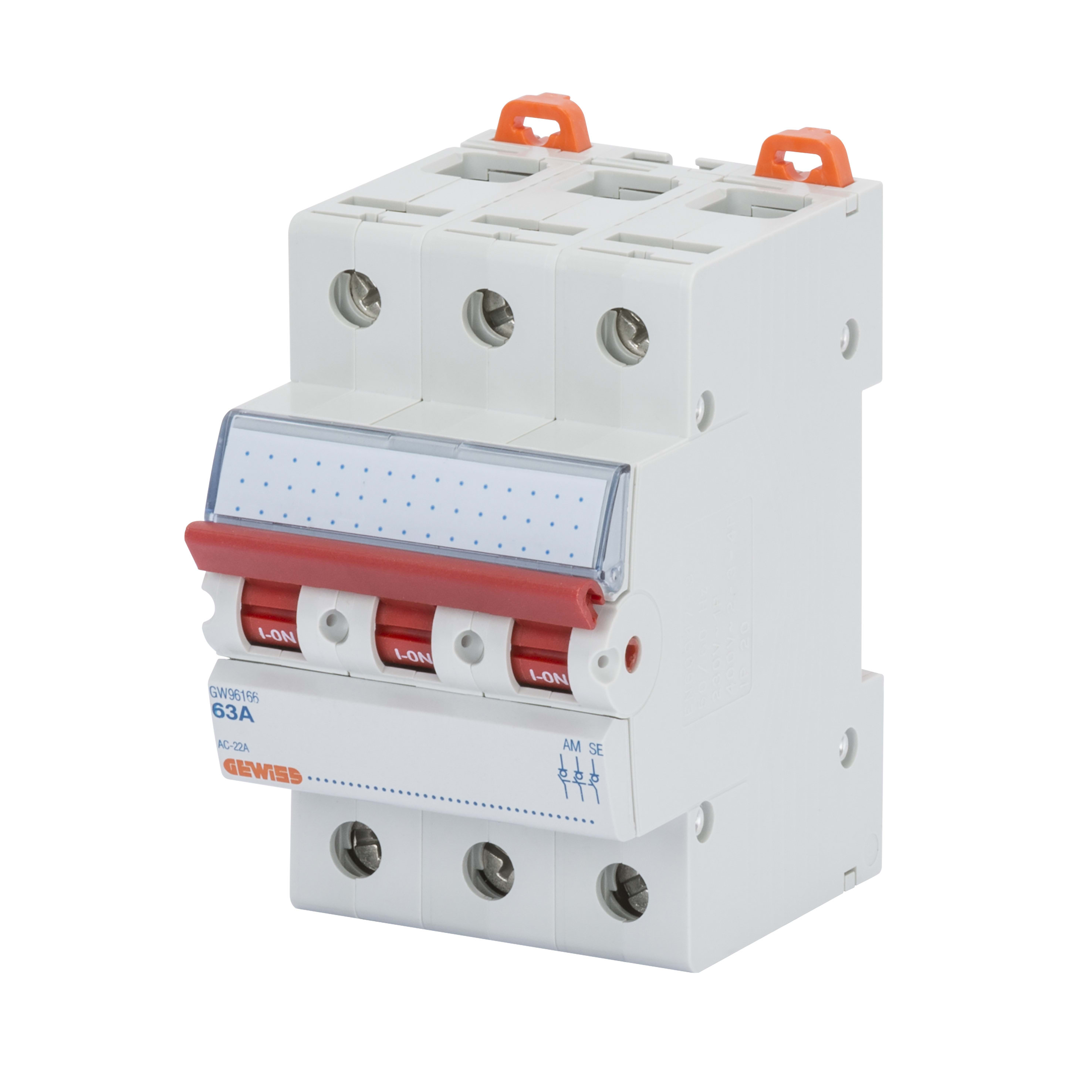 GEWISS - GEWGW96126 INTER.MANOVRA-SEZIONATORE 3P 63A