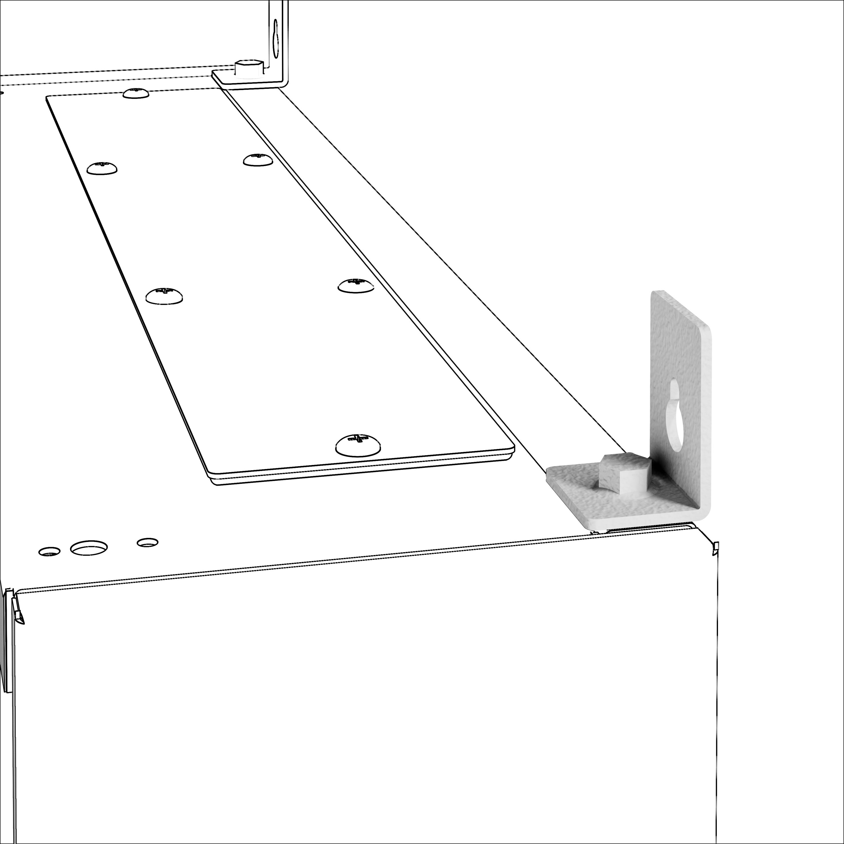GEWISS - GEWGWD3452 STAFFE FISSAGGIO QDX630L PARETE