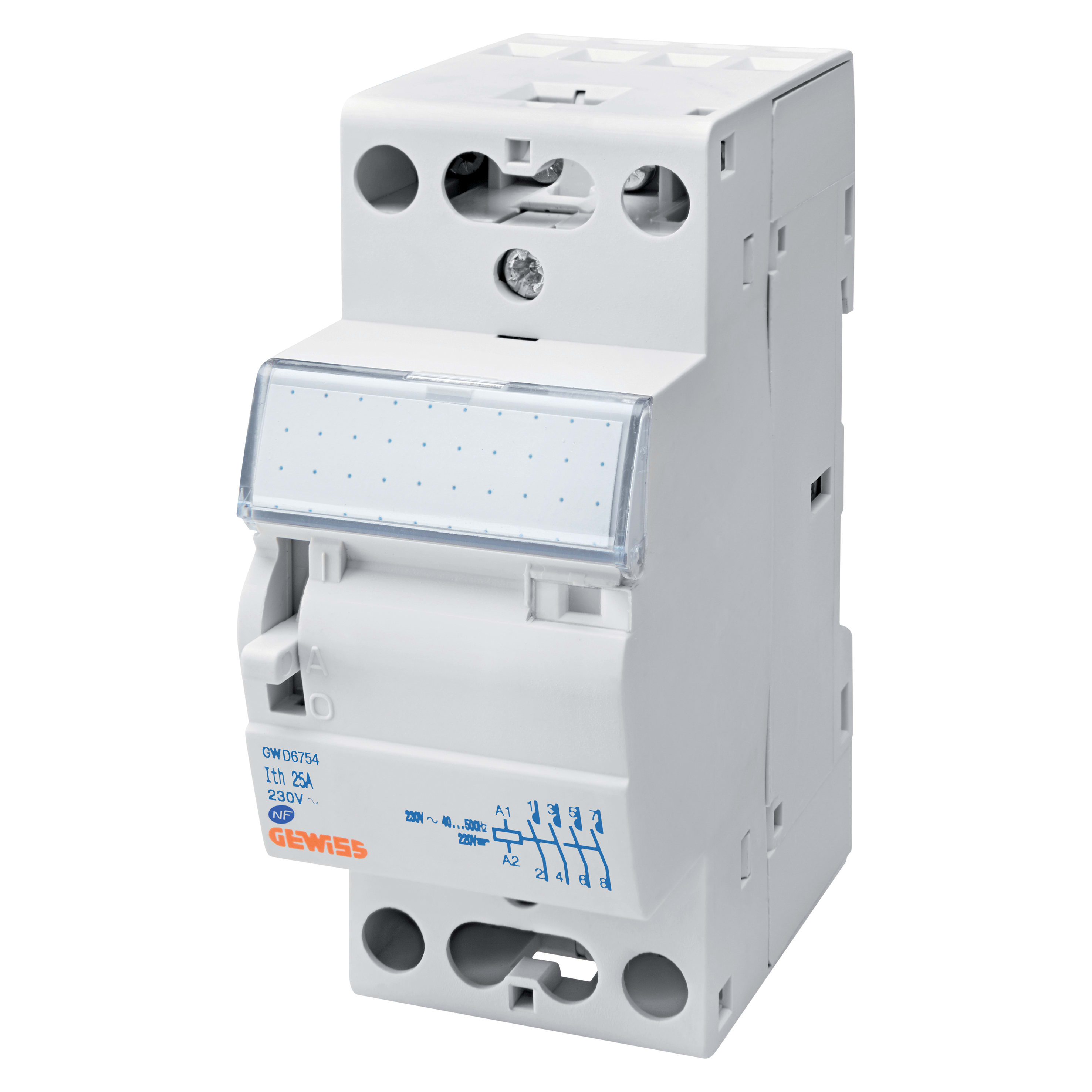 GEWISS - GEWGWD6755 CONTATTORE G/N - 32A 2NA+2NC - 12V - 2 MODULI