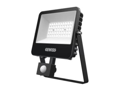 GEWISS - GEWGWF1100ZH840 ELIA FL - XL3 200W - 60° - 4000K CRI80 - ON/OFF - IP66 - CLASSE I - NERO
