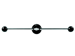LOVATO - LOVGEX69NB MANIGLIA BLOCC. NERA LUCH. OFF-ON