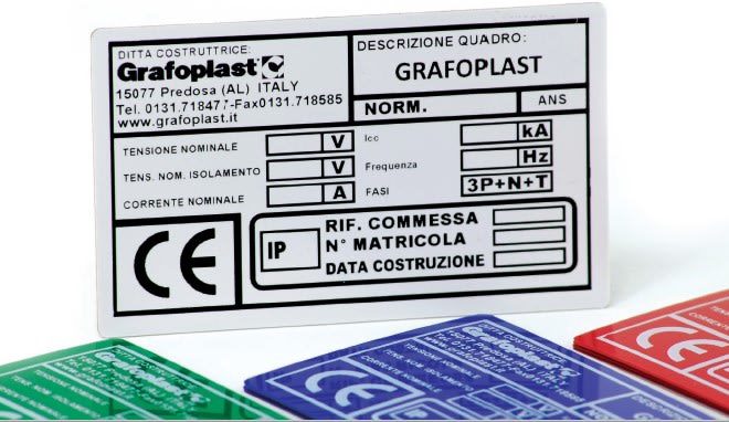 GRAFOPLAST SRL - GRAEVO460100M TARGA QUADRO PVC ADES METAL 100X60MM 22P