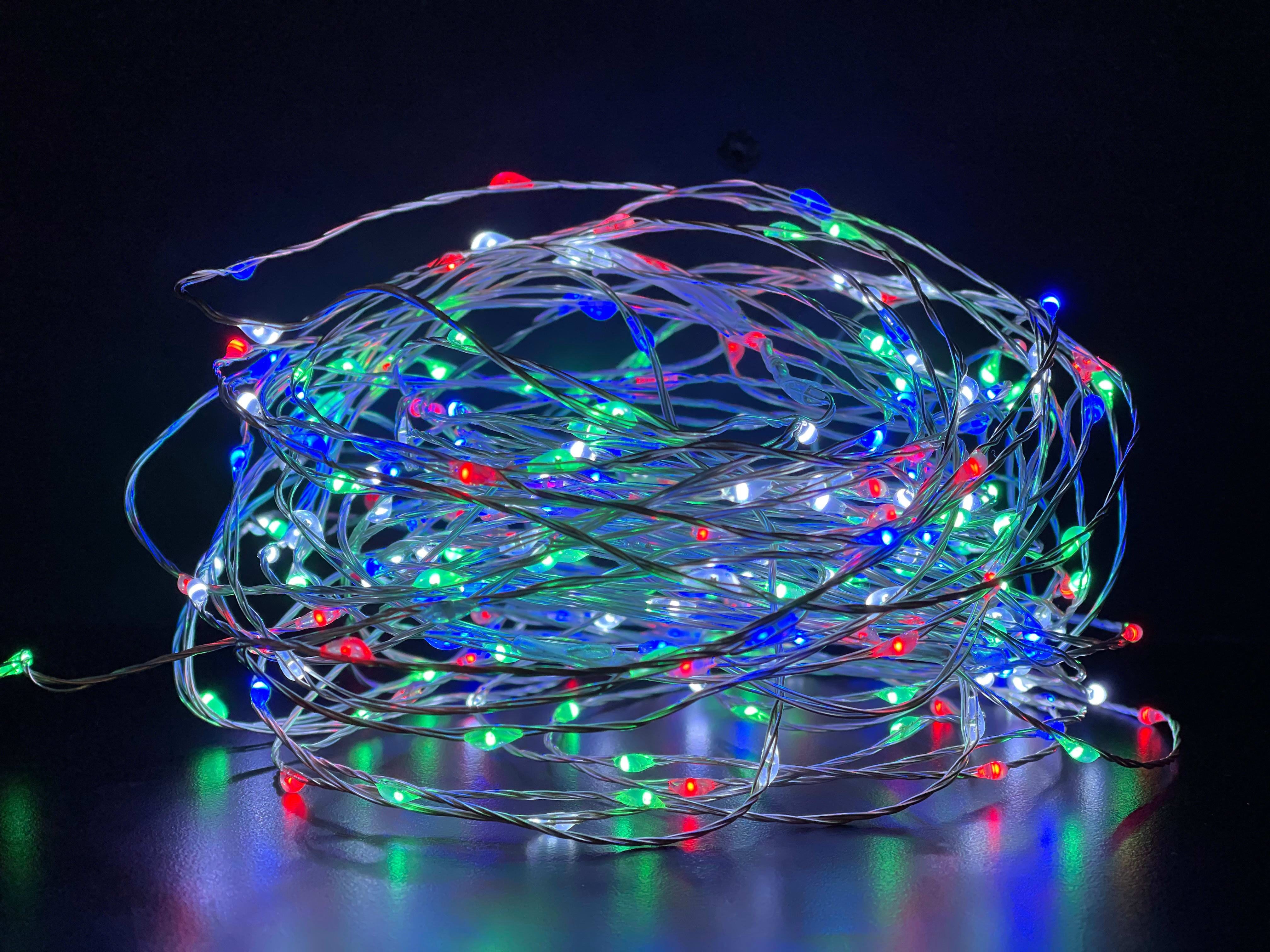 GIOCOPLAST NATALE SP - GCP14222072 100 GOCCE LED MULTI, 10 MT.A BATT. C.TEL