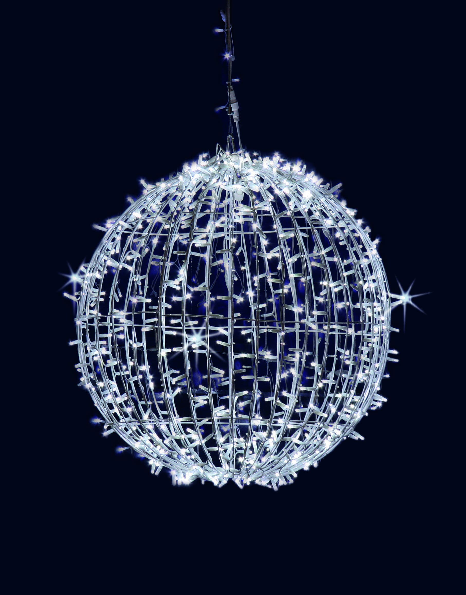 GIOCOPLAST NATALE SP - GCP14419049 MEZZA SFERA LUCCIOLONA BIANCA D.100CM.,