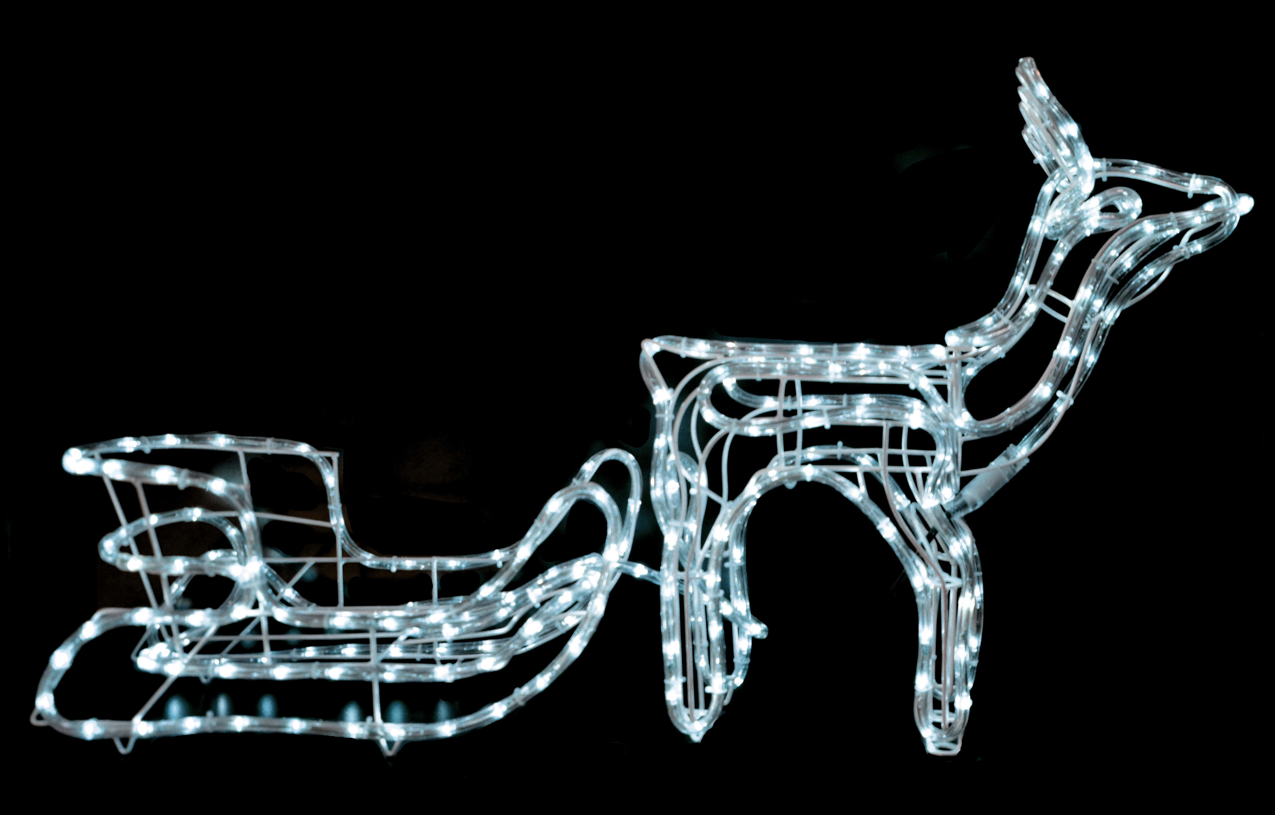 GIOCOPLAST NATALE SP - GCP17518010 RENNA C/ SLITTA C/TUBO LED BIA, 264LED X