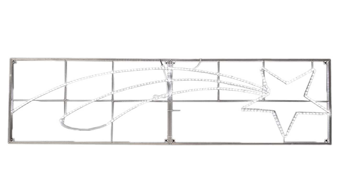 GIOCOPLAST NATALE SP - GCP17524656 FIGURA COMETA CON TUBO LED BIANCO, 300 X