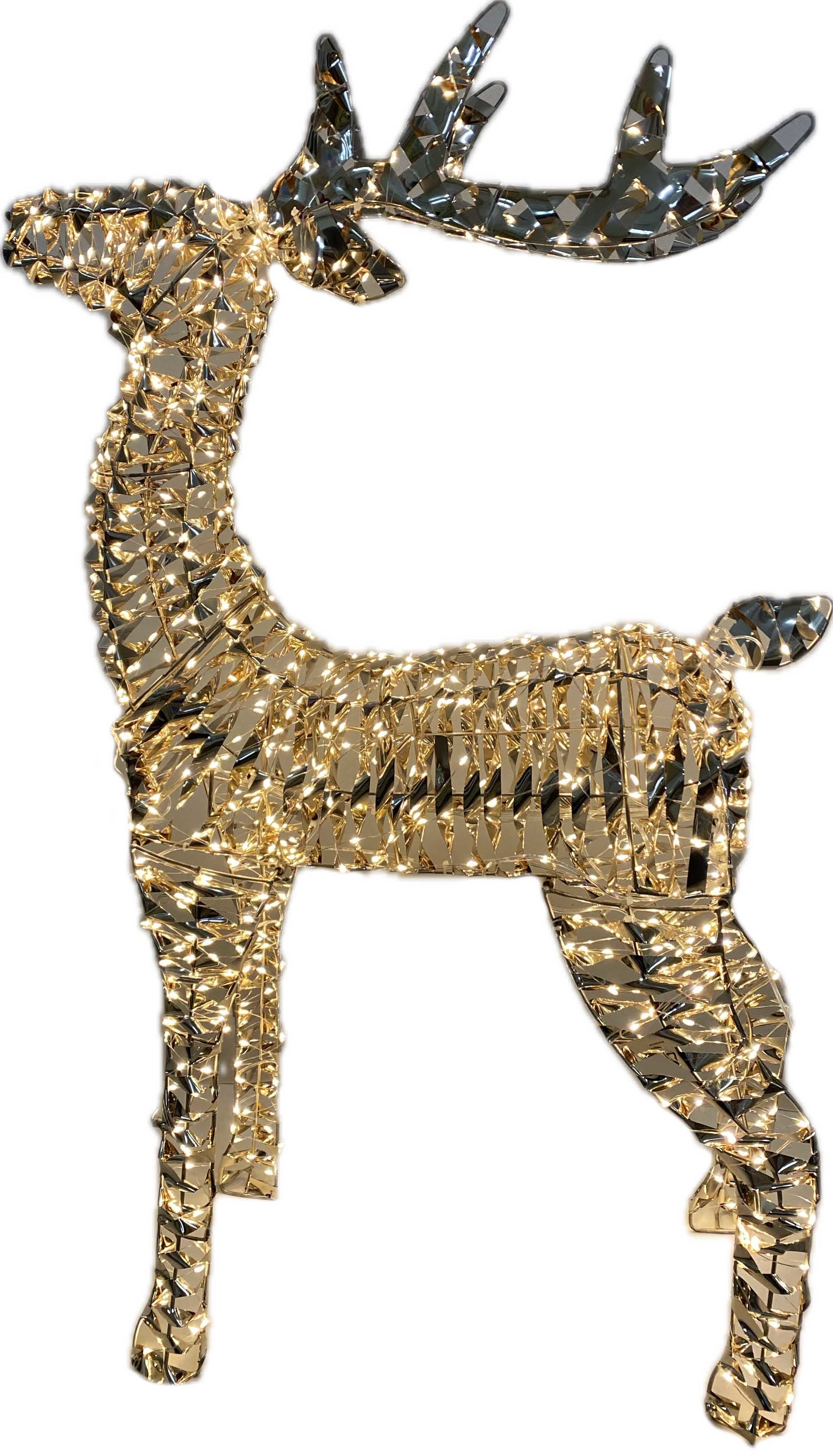 GIOCOPLAST NATALE SP - GCP17524664 RENNA PRESTIGE GOLD CON 720 GOCCE DI LED