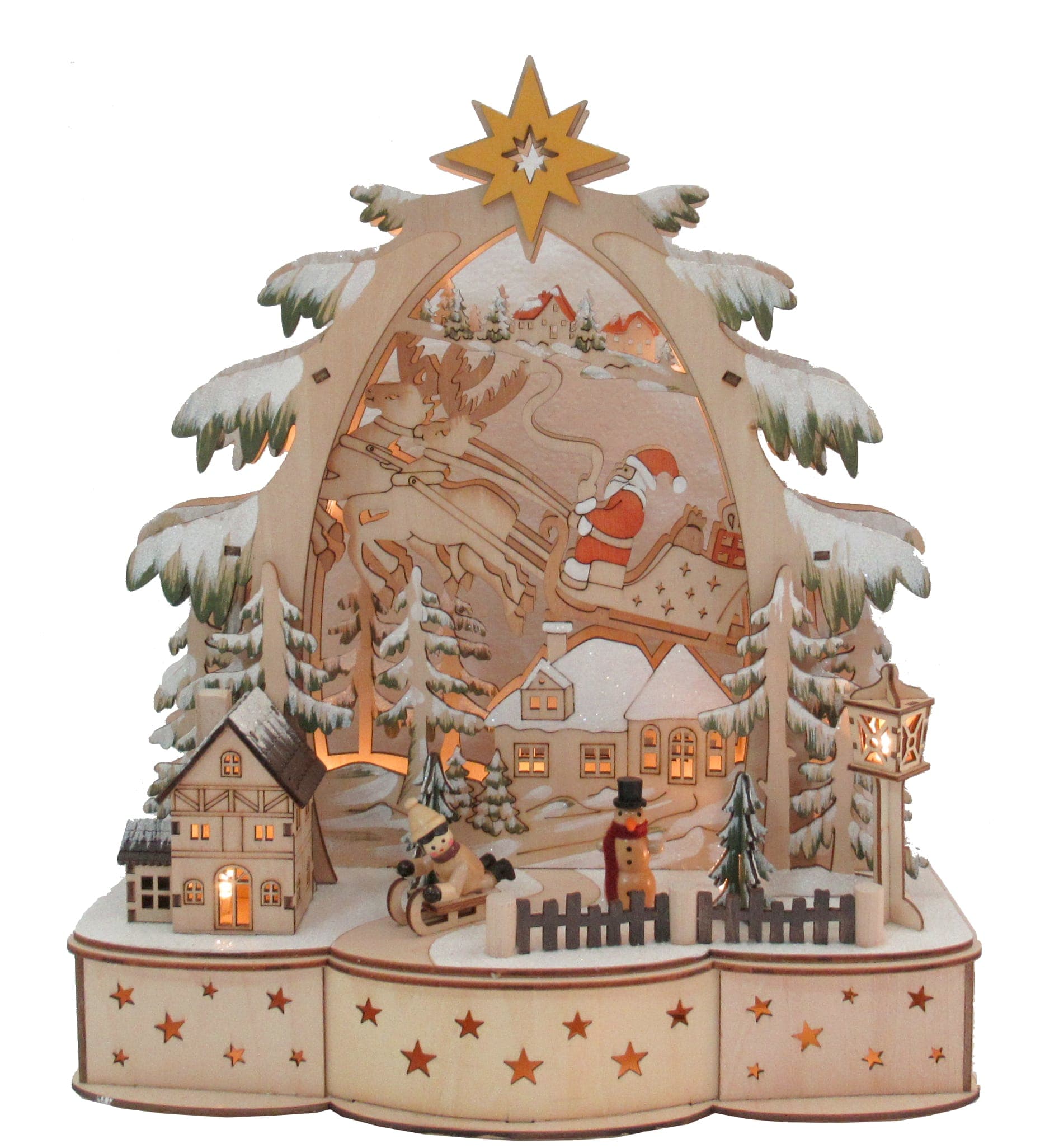 GIOCOPLAST NATALE SP - GCP31618094 CAS NEL BOSCO AD ARCO WOOD-CHARM C/LED B