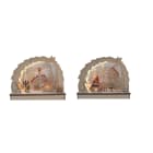 GIOCOPLAST NATALE SP - GCP31618095 PAES A ARCO WOOD-CHARM C/LED A BATT,23X3
