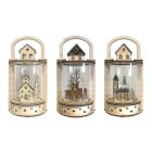 GIOCOPLAST NATALE SP - GCP31619170 LANTERNA WOOD & CHARM CON LUCE LED A B