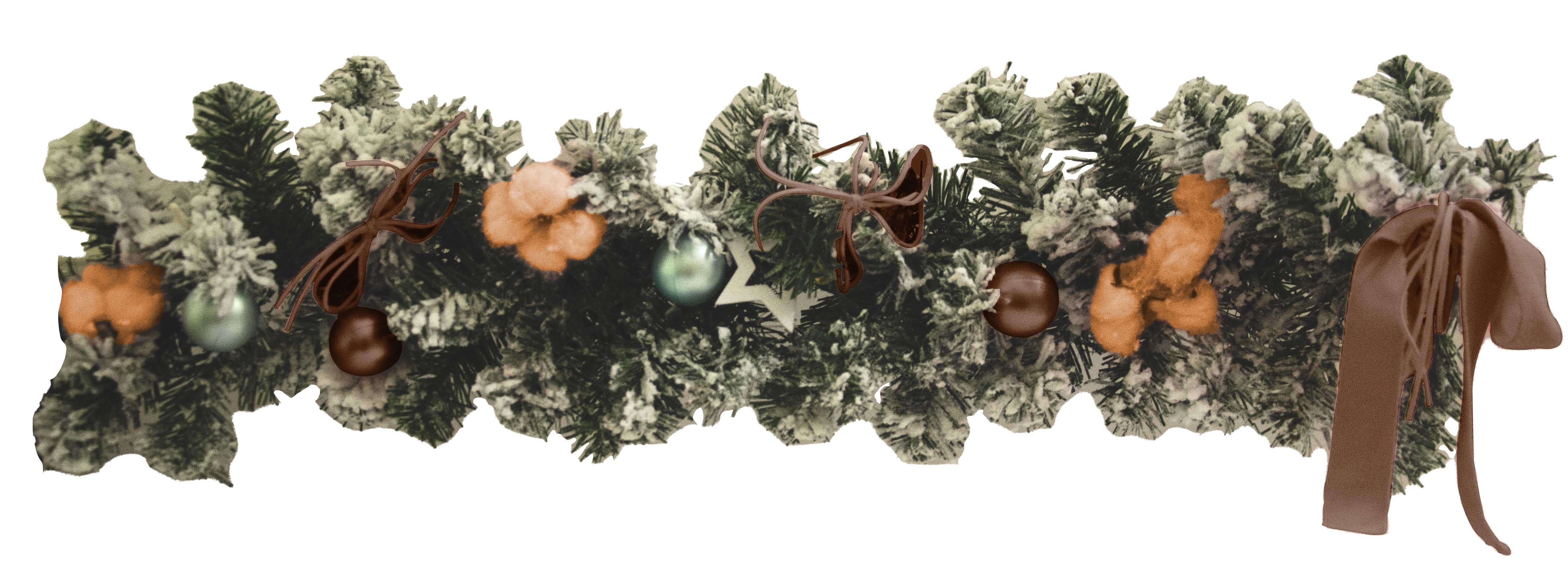 GIOCOPLAST NATALE SP - GCP32023450 KOSMOS CON DECORI COFFEE 182 CM