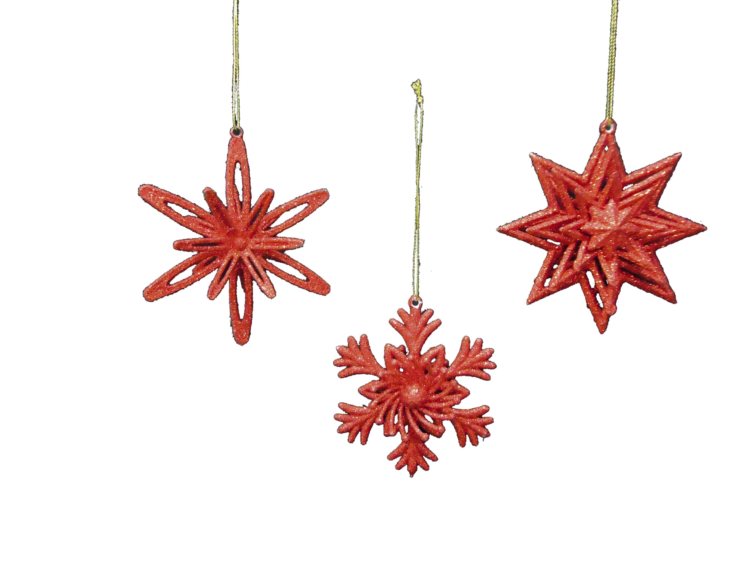 GIOCOPLAST NATALE SP - GCP33011865 ADDOBBO GLITTER ROSSO, 3 ASS 10 CM
