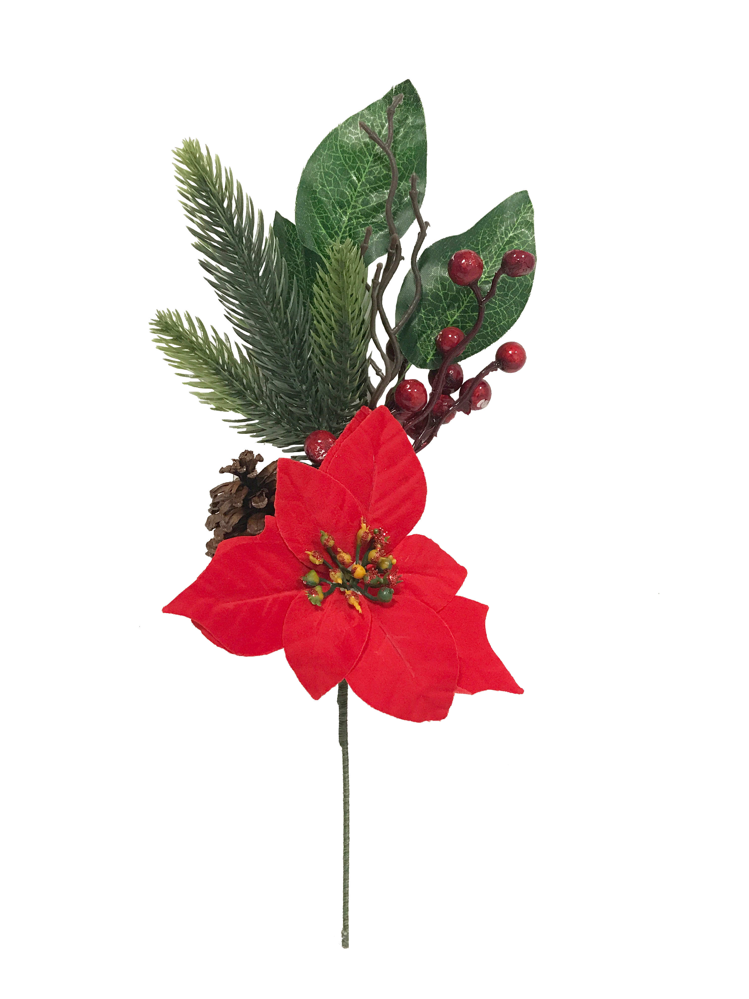 GIOCOPLAST NATALE SP - GCP33019179 PICK STELLA DI NATALE CON DECORI 40 CM