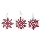 GIOCOPLAST NATALE SP - GCP33021032 FIOCCO GLITTER ROSSO 10 CM, MOD. ASS.