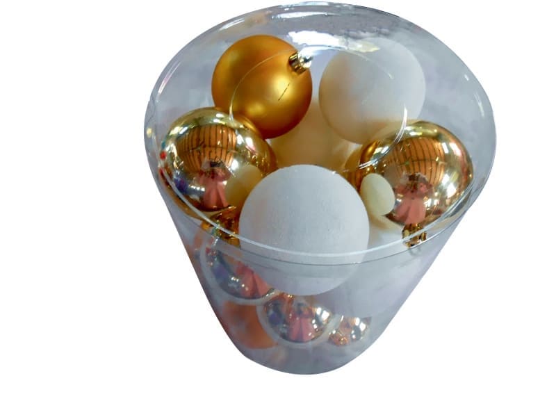 GIOCOPLAST NATALE SP - GCP43012218 CIL. 20 SFERE D80., ORO/BIANCO,