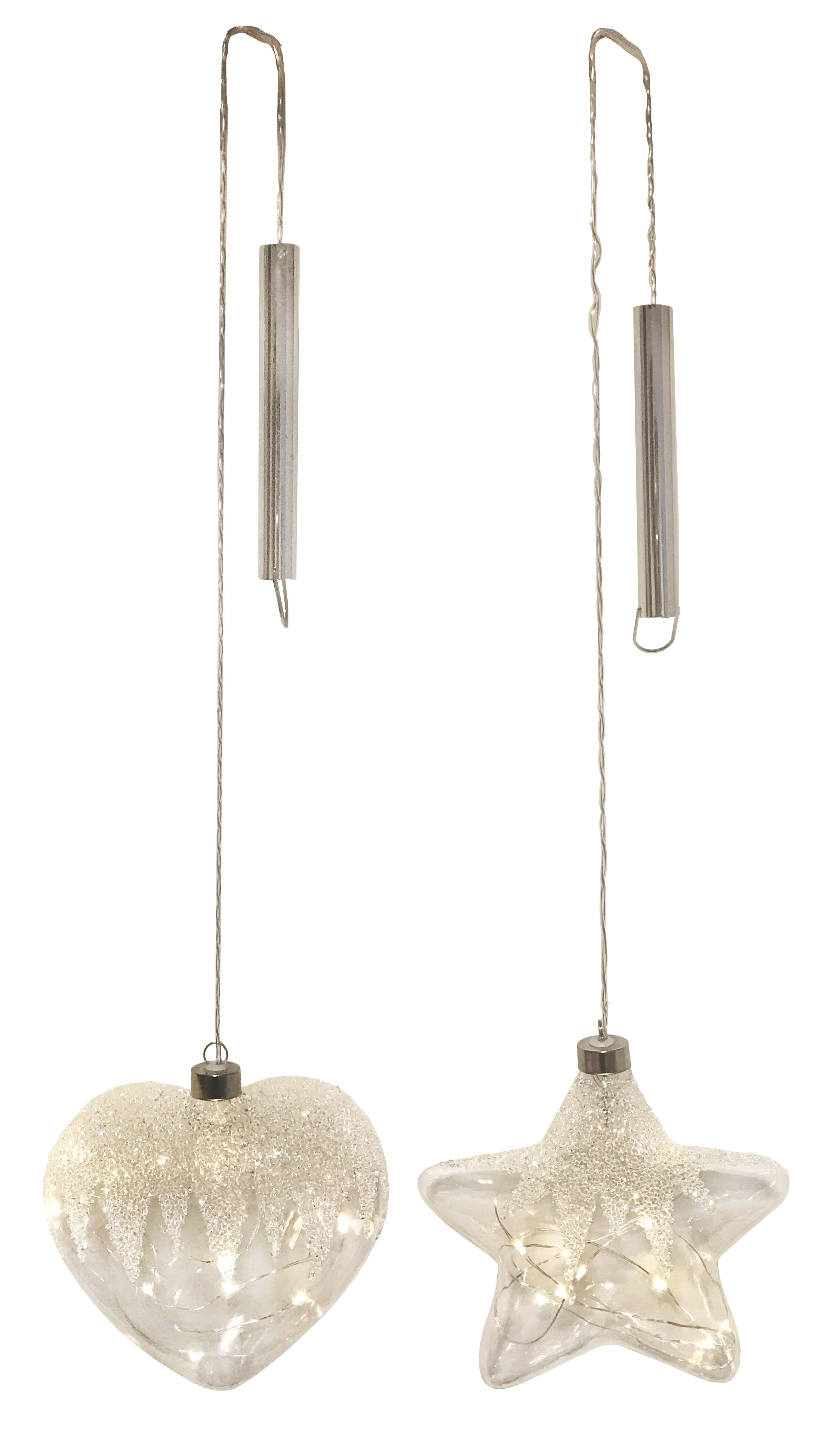 GIOCOPLAST NATALE SP - GCP48019130 PENDENTE VETRO CLEAR DESIGN 15 CM CON DE