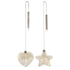 GIOCOPLAST NATALE SP - GCP48019130 PENDENTE VETRO CLEAR DESIGN 15 CM CON DE