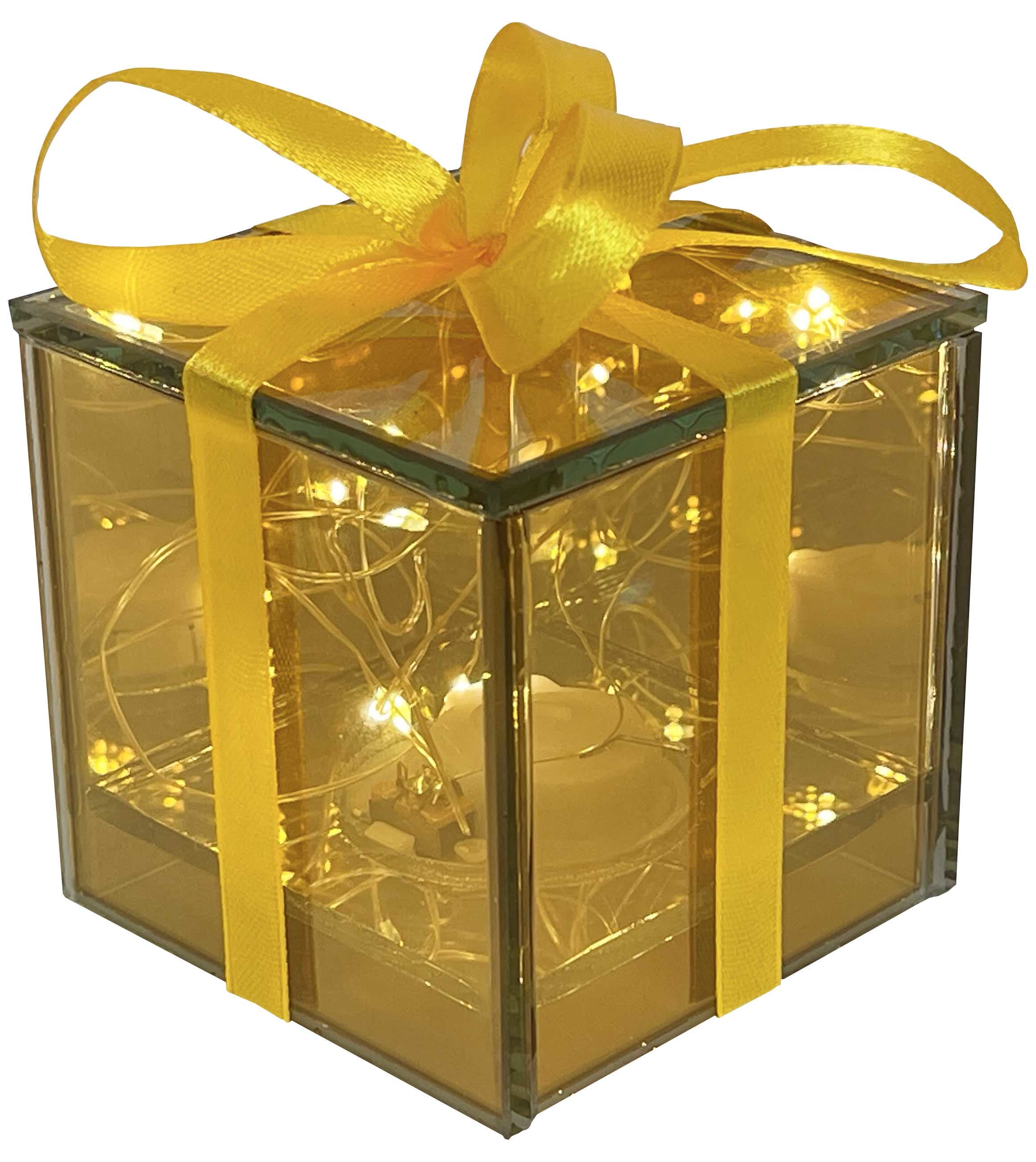 GIOCOPLAST NATALE SP - GCP48023211 PACCO REGALO VETRO GOLD DESIGN 7 CM CON