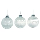 GIOCOPLAST NATALE SP - GCP48110996 SFERA IN VETRO D.80 DECORI ASS. BIANCHI,