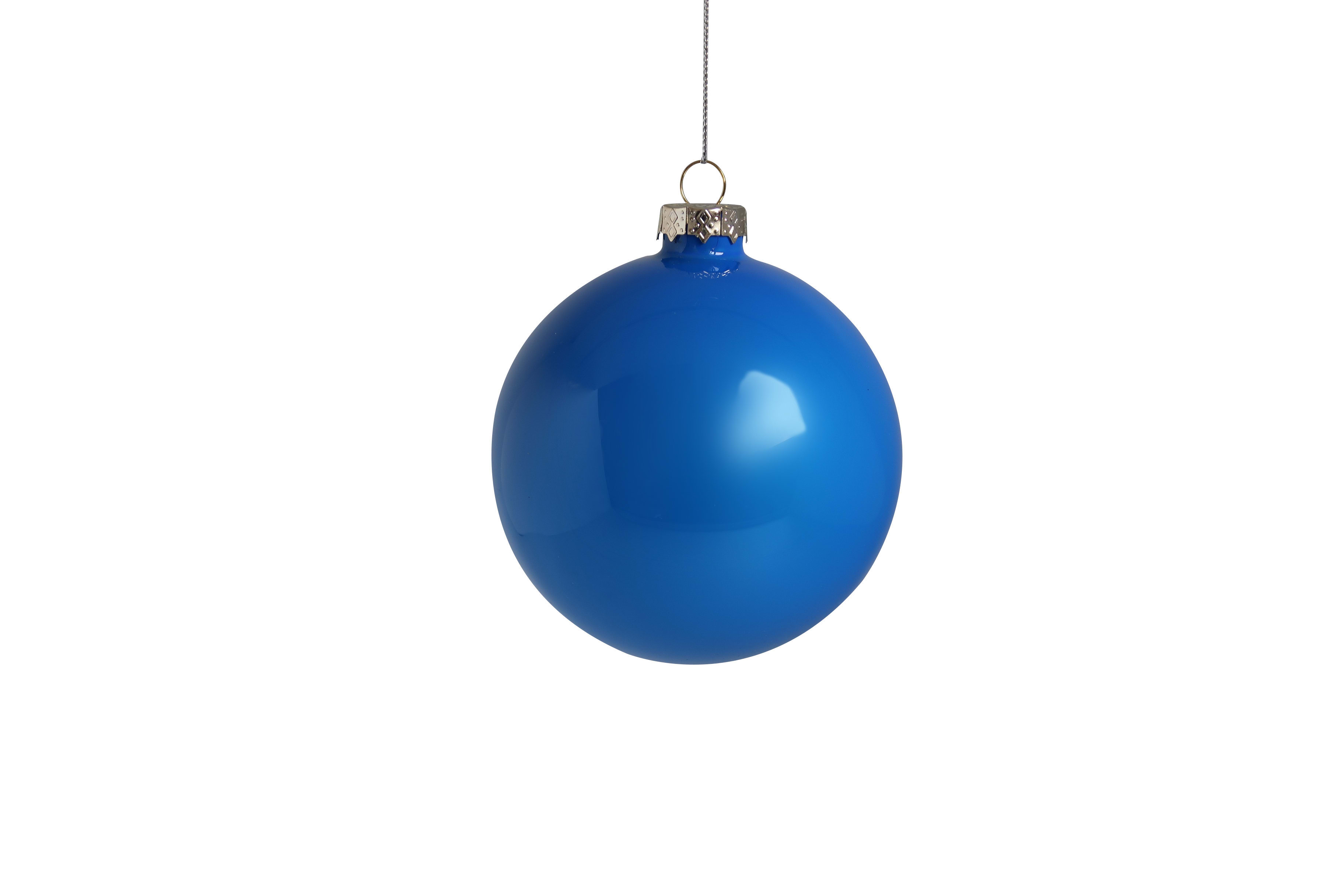 GIOCOPLAST NATALE SP - GCP48121163 SFERA VETRO PERLATA ROYAL 80MM BLUE