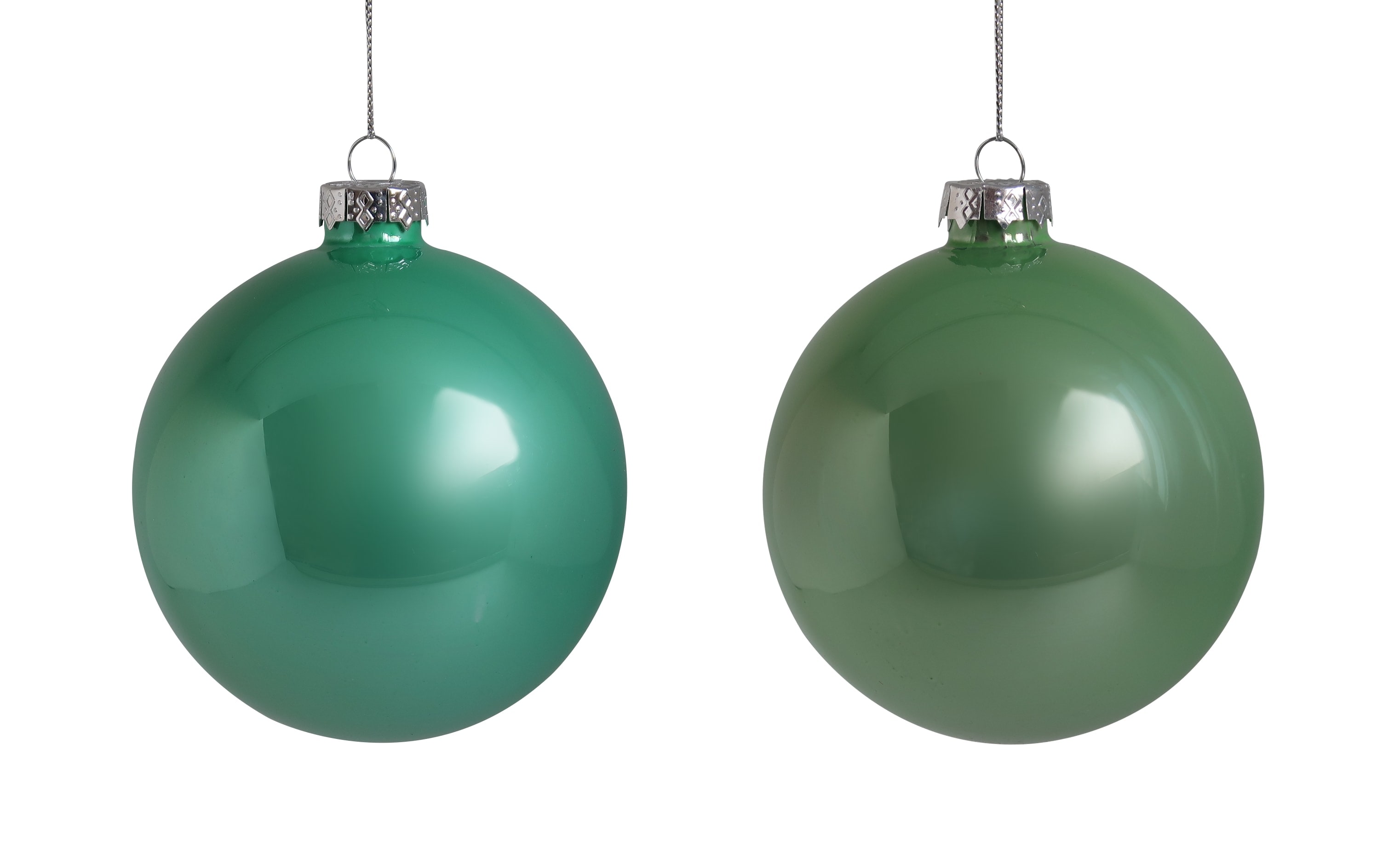 GIOCOPLAST NATALE SP - GCP48121165 SFERA VETRO PERLATA ROYAL 80MM GREEN TEA