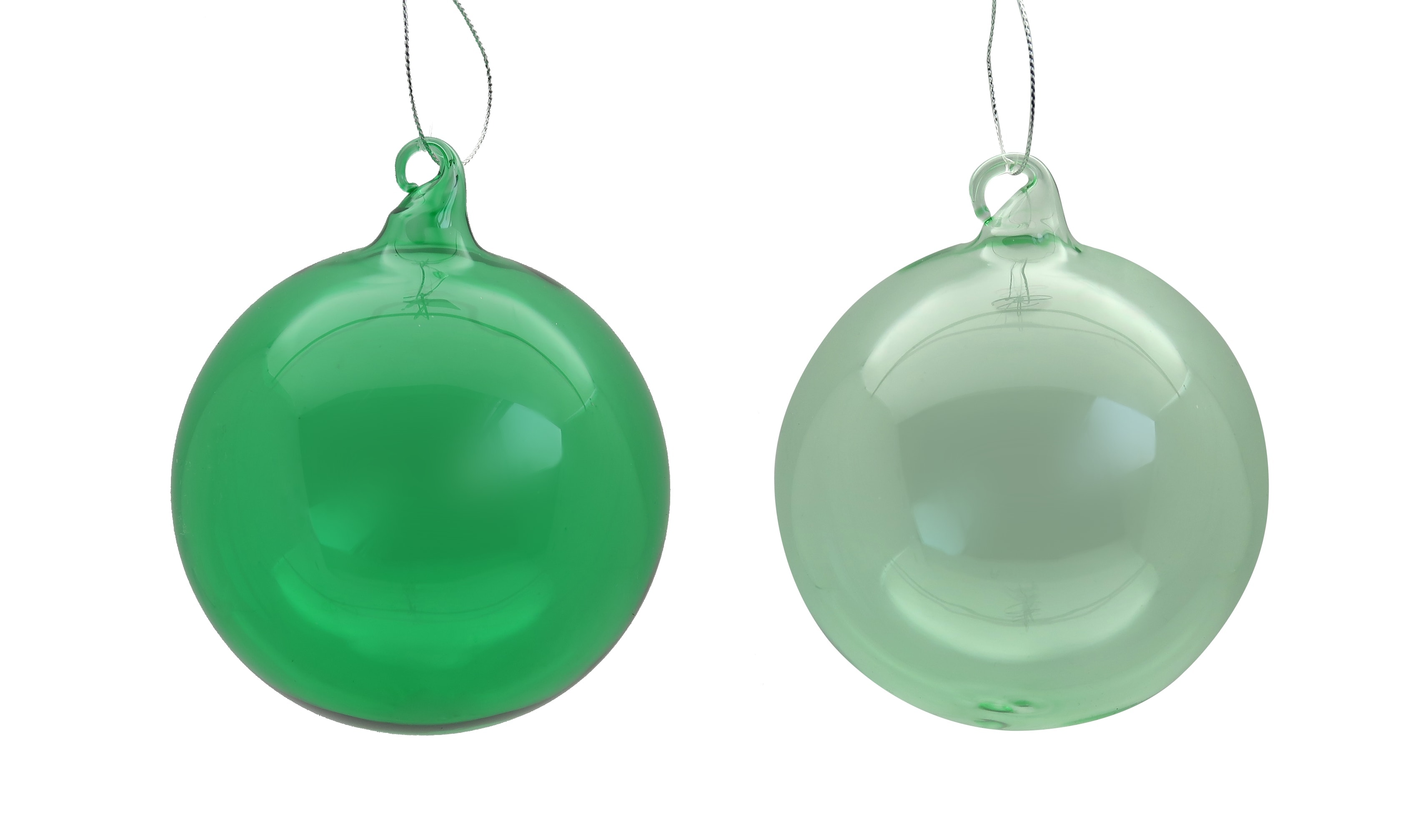 GIOCOPLAST NATALE SP - GCP48121187 SFERA VETRO ROYAL CLEAR 80MM GREEN TEA