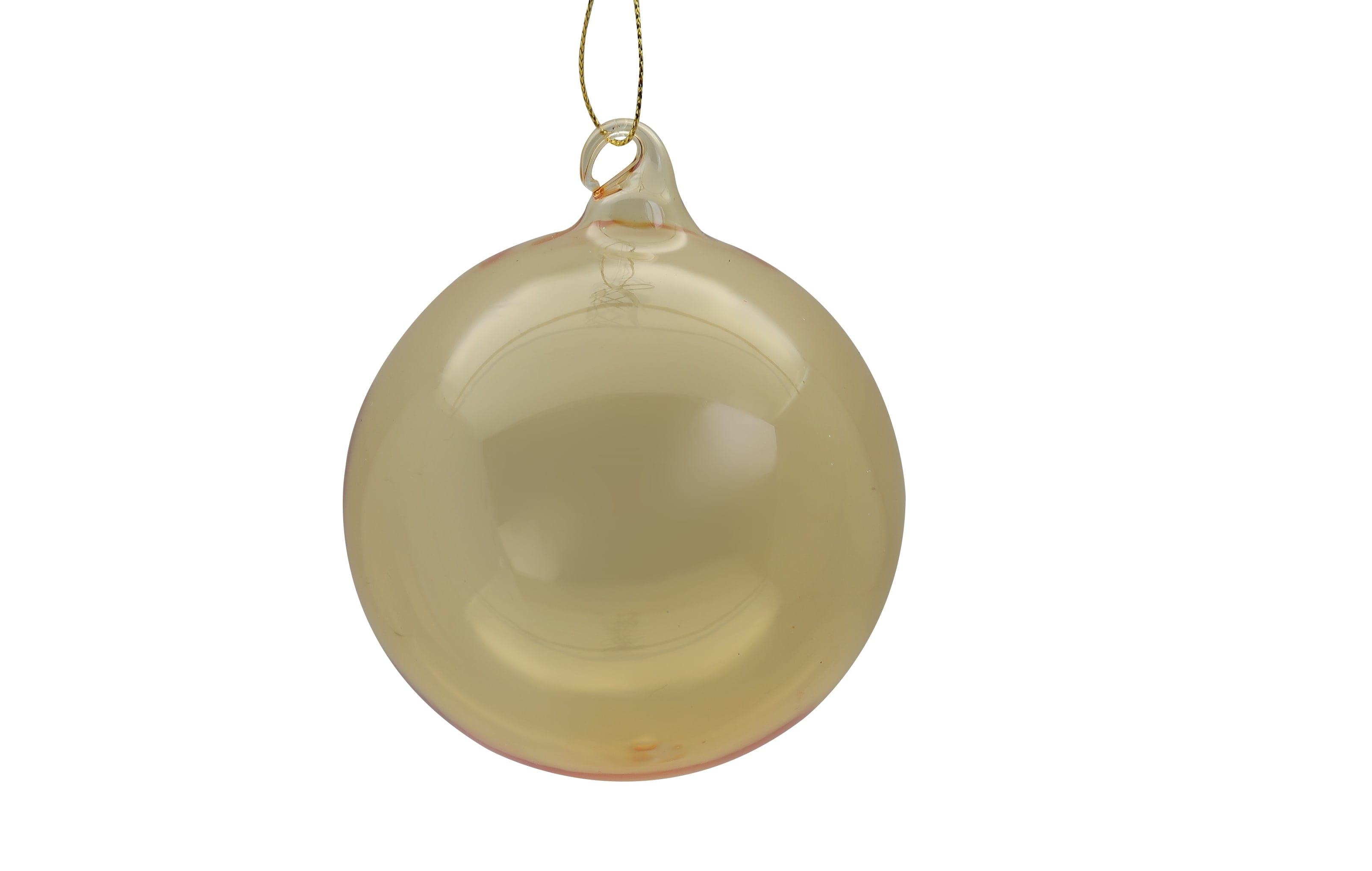 GIOCOPLAST NATALE SP - GCP48121190 SFERA VETRO ROYAL CLEAR 100MM GOLD