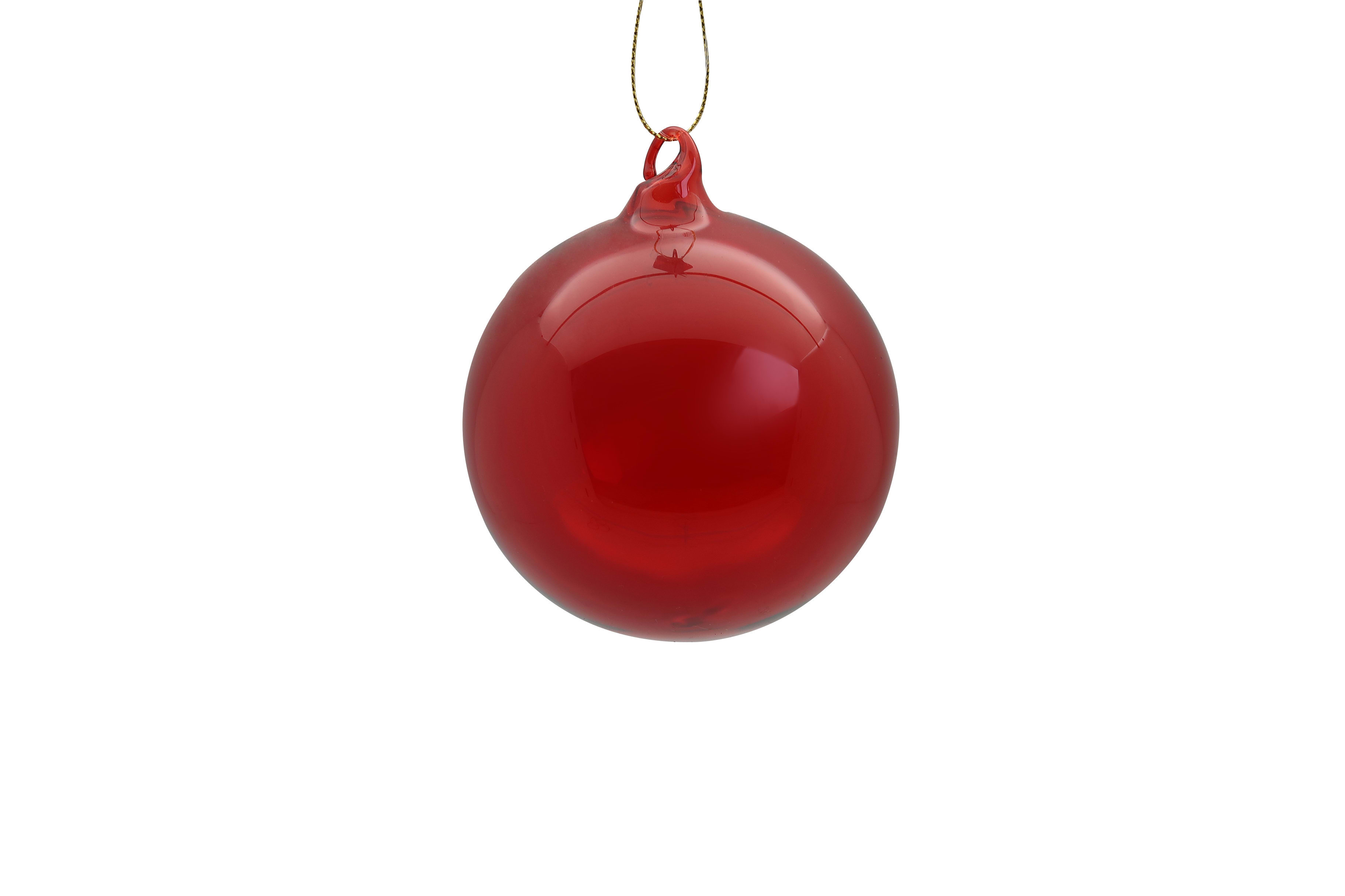 GIOCOPLAST NATALE SP - GCP48121191 SFERA VETRO ROYAL CLEAR 100MM RED