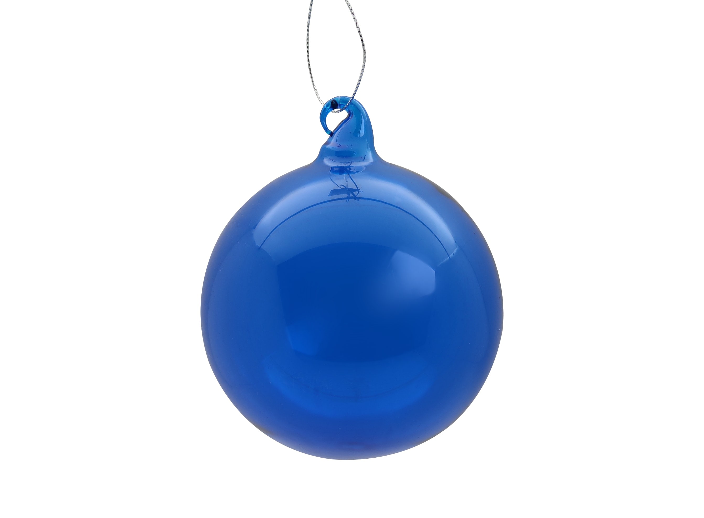 GIOCOPLAST NATALE SP - GCP48121195 SFERA VETRO ROYAL CLEAR 100MM DEEP BLUE