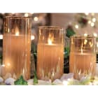 GIOCOPLAST NATALE SP - GCP62020022 SET 3 CANDELE LED IN CIL VETRO AMBRA CTE