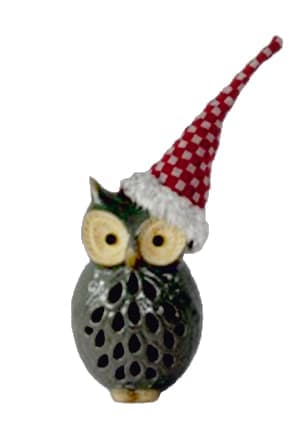 GIOCOPLAST NATALE SP - GCP64011566 GUFO GRIGIO CERAMICA CM 38