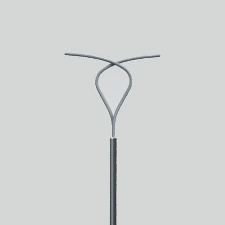 IGUZZINI ILLUMINAZI - IGZ3.1909.074.0 PALO C/PIAS.FE.D159 H=6843 C/BRAC.CURV.D