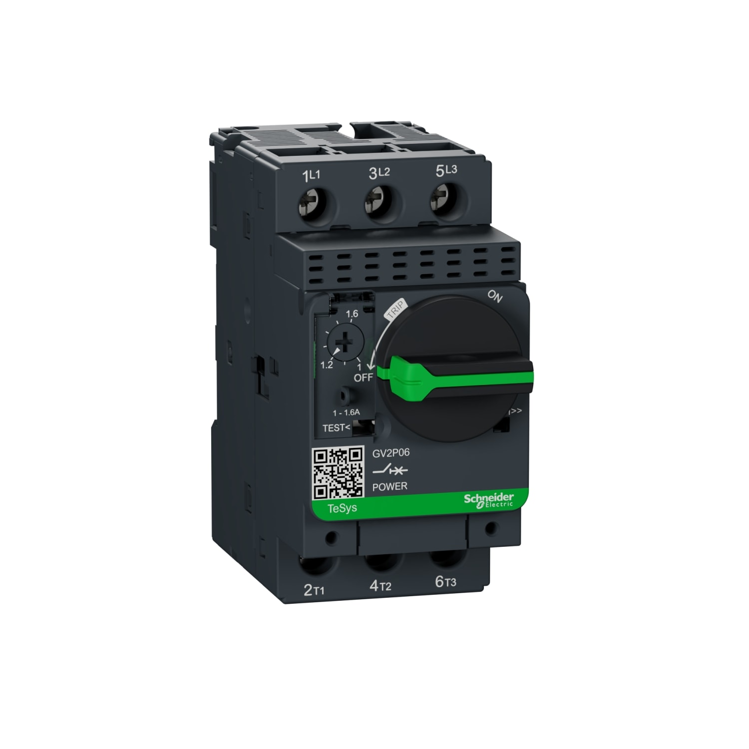 SCHNEIDER ELECTRIC - SNRGV2P06 Int. autom. TeSys GV2 - magnterm - manovra rotativa - 1-1,6A viti serrafilo