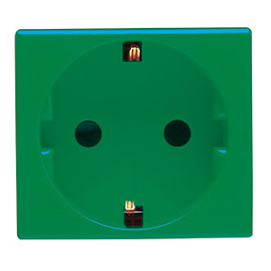GEWISS - GEWGW20283 PRESA 2P+T 16A ST.TEDESCO VERDE