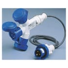 GEWISS - GEWGW64052 MOLTIPLICATORE MOBILE 3 USCITE IP67-2M DI CAVO FLESSIBILE-SPINA 16A-3 PRESE 2P+T 230V 50/60HZ-BLU-6H