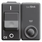 GEWISS - GEWGW21449 INTERRUTTORE AUTOMATICO MAGNETOTERMICO DIFFERENZIALE - 230V ac - CLASSE A - 1P+N 10A 3kA 30mA CURVA C - 2 MODULI - SYSTEM BLACK