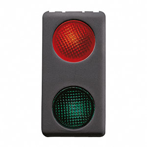 GEWISS - GEWGW21607 SPIA SEGN.DOPPIA ROSSO/VER.230V SY/BK